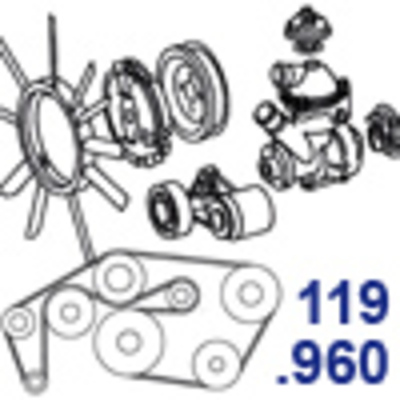 13, 20 M119.960 Wasserpumpe, Riemenaggregate