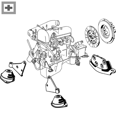 22, 25 Engine Mount, Clutch