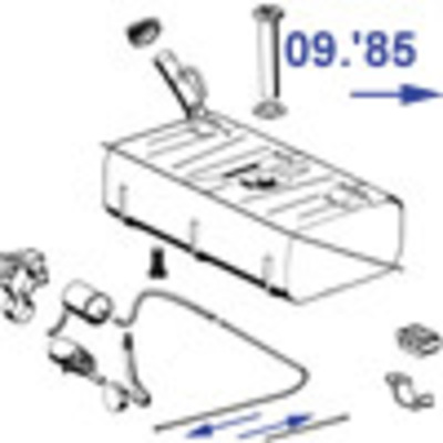 47.d 1985 - 1989 Benzintank und Benzinpumpe