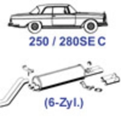 49a Exhaust 250/280SE/C, mild steel