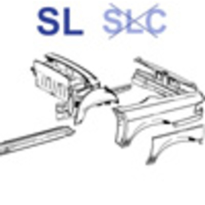 63,64.c Heck + Heckboden, SL Rohkarosserie