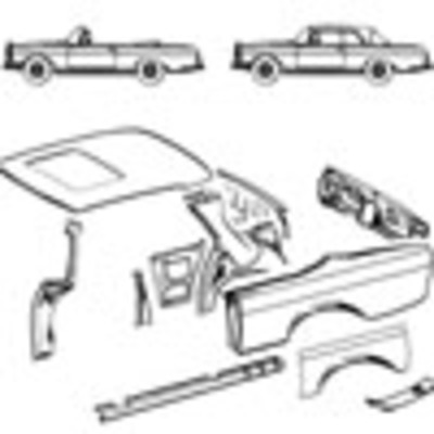 63/64 Panelling Tail+Roof W111Cpe/Cab