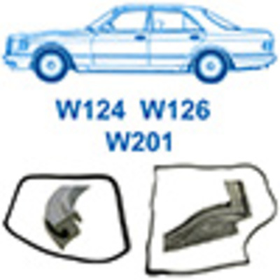 72/75 Gummidichtungen W124, W126 (4-Türer) W201