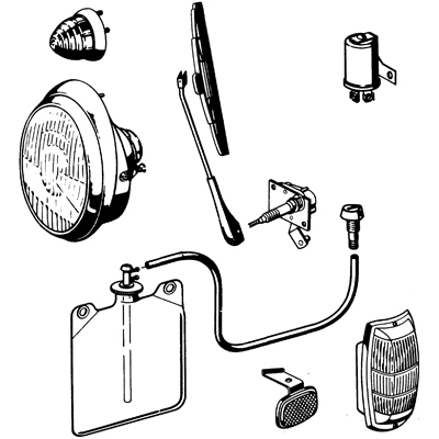 82 Lighting, W.-screen-wipe & wash