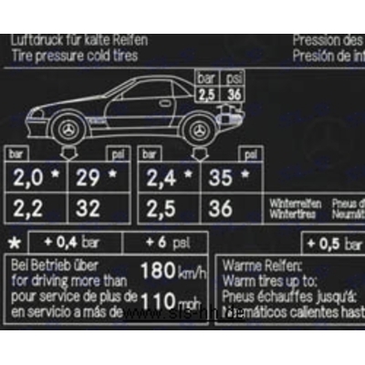 A1075841639 "Sticker tyre pressure "bla