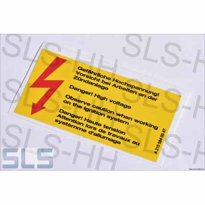 Adhesive label "Hochspannung"