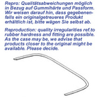 Abdichtgummi Hardtop, unten, Repro 