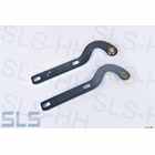 bonnet hinges L+R, pair with bushings