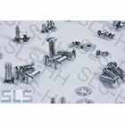 [set] complete screw set, chrome plated