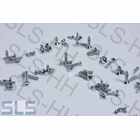 complete screw set, chrome plated, C107, all SLC m