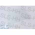 [41cl] Door glass SL LH, clear, no brackets