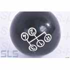 [25] Gear lever knob,black,4 speed, Repro