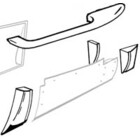 Holz-Satz an Türtafel 4-tlg.rechts