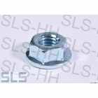 nut M6 w. flange, zinc plated