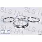 Set: 4x Wheel trim rings orig. chromed