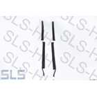 set of 4 insulation strip, door pillars, black lea