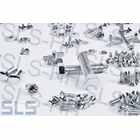 Set of chrome screws 419 pcs for bucket seat car