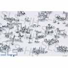 Set of chrome screws 419 pcs for bucket seat car