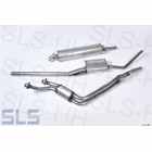 Set stainless steel exhaust 220SE/b Cab