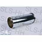 [70] Tail pipe, pipe shape, chrome, fits 45-49mm pipes