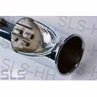 Tail pipe, pipe shape, chrome, fits 45-49mm pipes