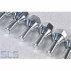 wheel bolt-set, 20pcs. M12X1,5 X25 cone hub