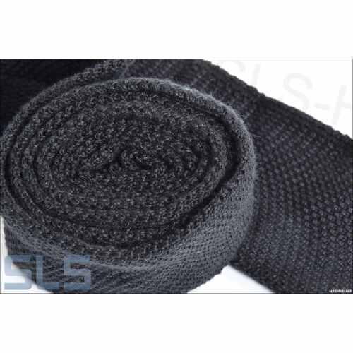 1m fabric hose black, for protection profiles pillars