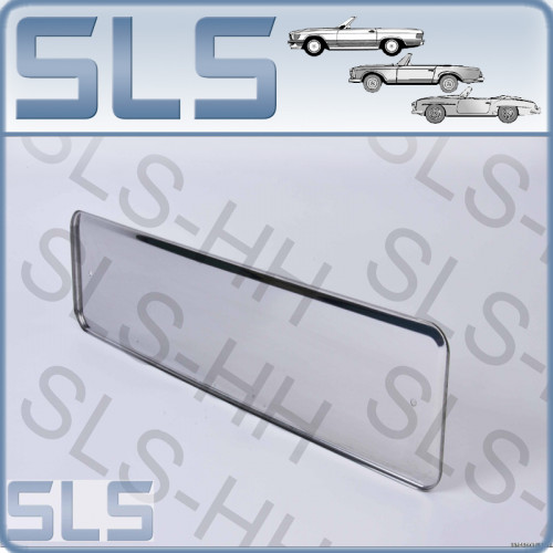 Licence plate underlay, fr./rear, s-steel polished, fits 520mm