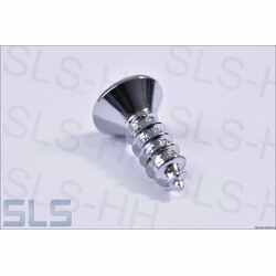 raised countersunk head tapping screw chrome plated 2,9X9,5